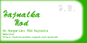hajnalka mod business card
